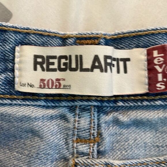 Urban Renewal Remade Levi's Lace Up Denim Jort Jean Shorts Blue Medium Wash 30 - Picture 8 of 10